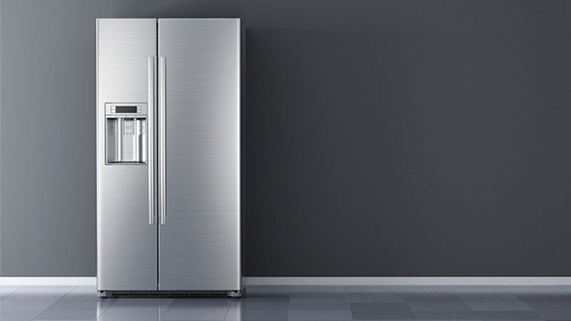 Silver fridge