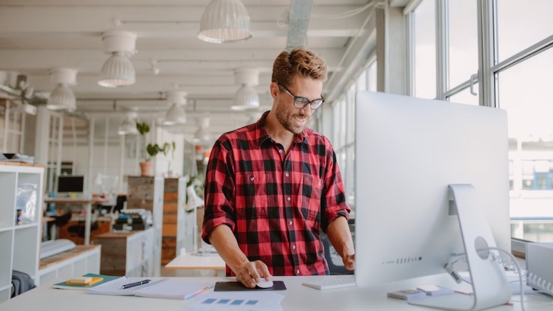 Standing desk working