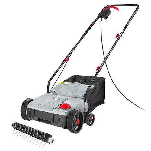 NETTA Lawn Scarifier and Aerator 2-in-1 Electric Lawn Rake