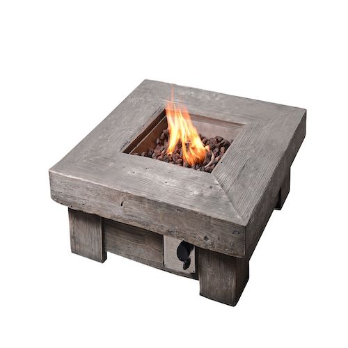 Peaktop Square Retro Finish Propane Fire Pit