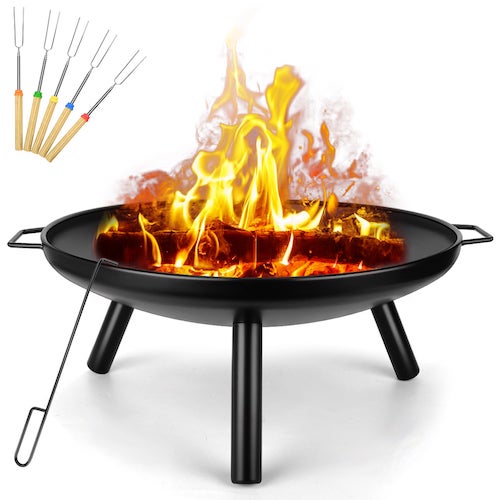 Outdoor Fire Pit with BBQ Grill by Sunlifer Store