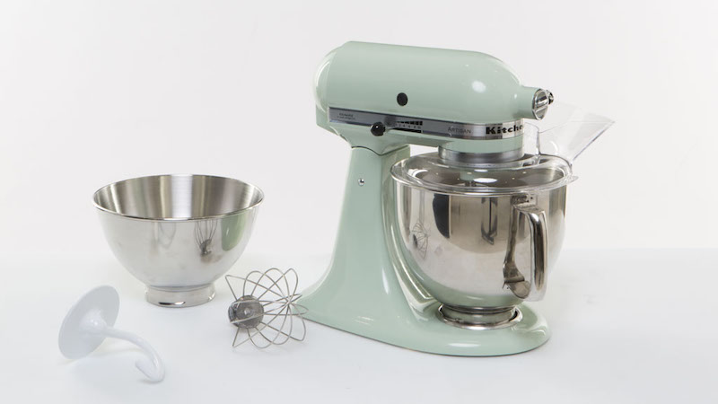 Green kitchen stand mixer