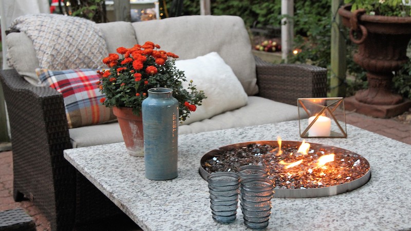 a gas fire pit