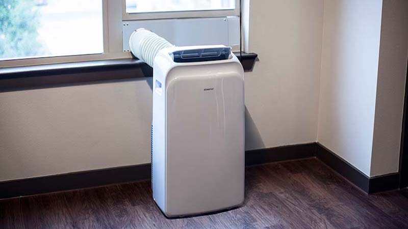 White portable air conditioner