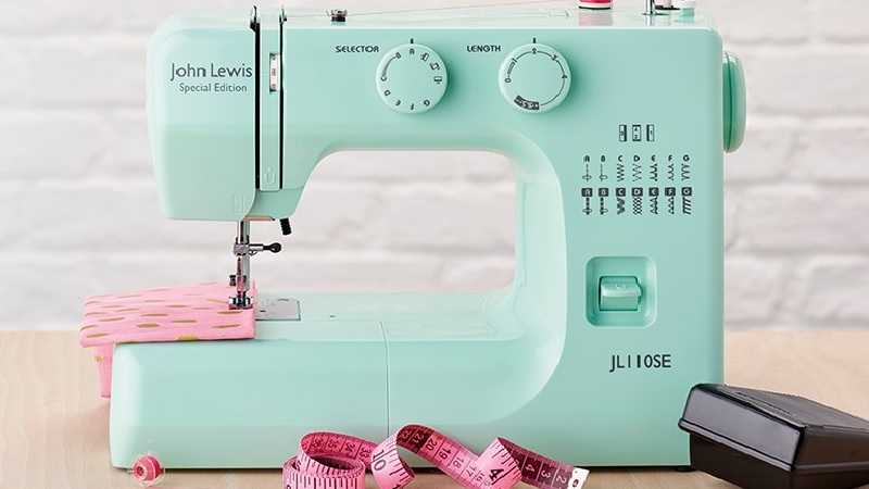 Green sewing machine