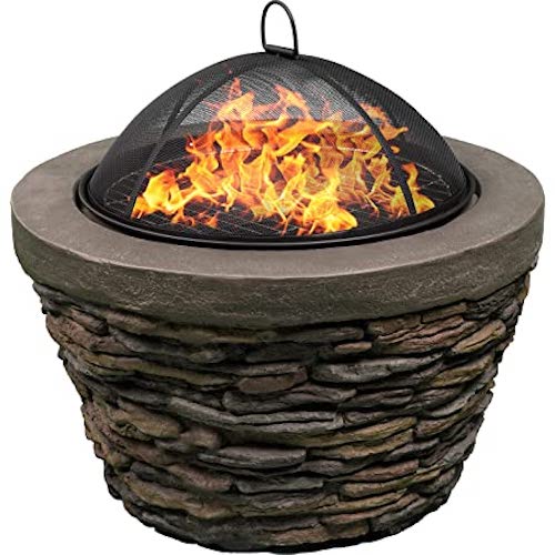 Callow Retail Slate Effect Gas Fire Pit