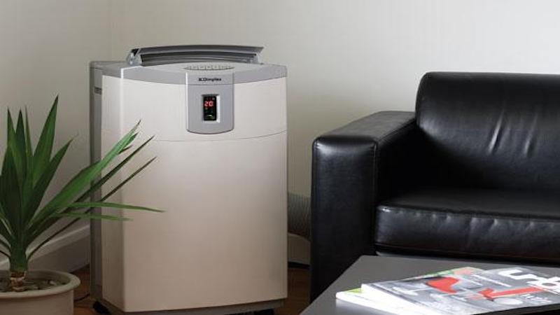 White and grey portable air conditioner