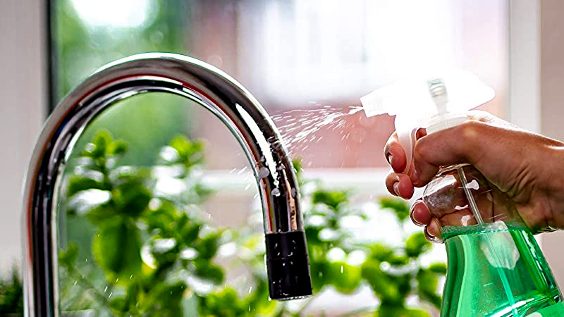 Removing limescale from taps