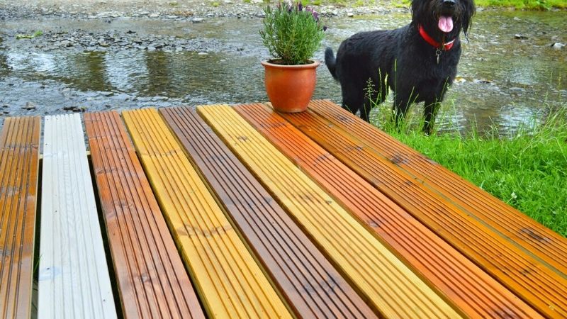 Coloured decking oil