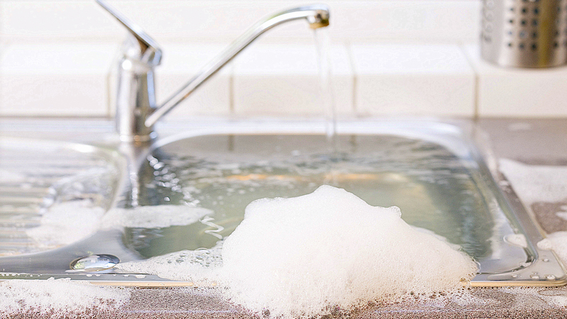 Unblocking a kitchen sink