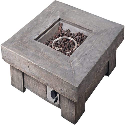 Peaktop Square Retro Finish Propane Fire Pit