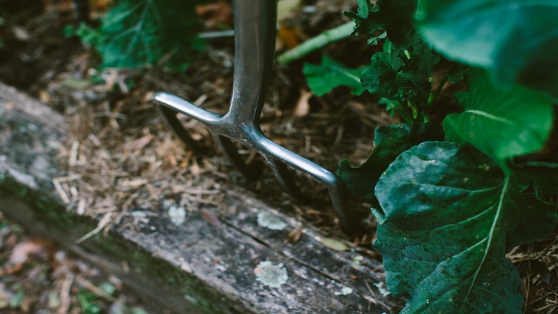 Metal garden fork