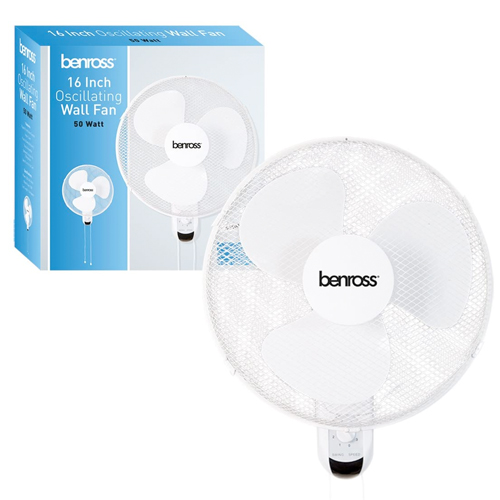 Benross 3-Speed Wall Mounted Fan