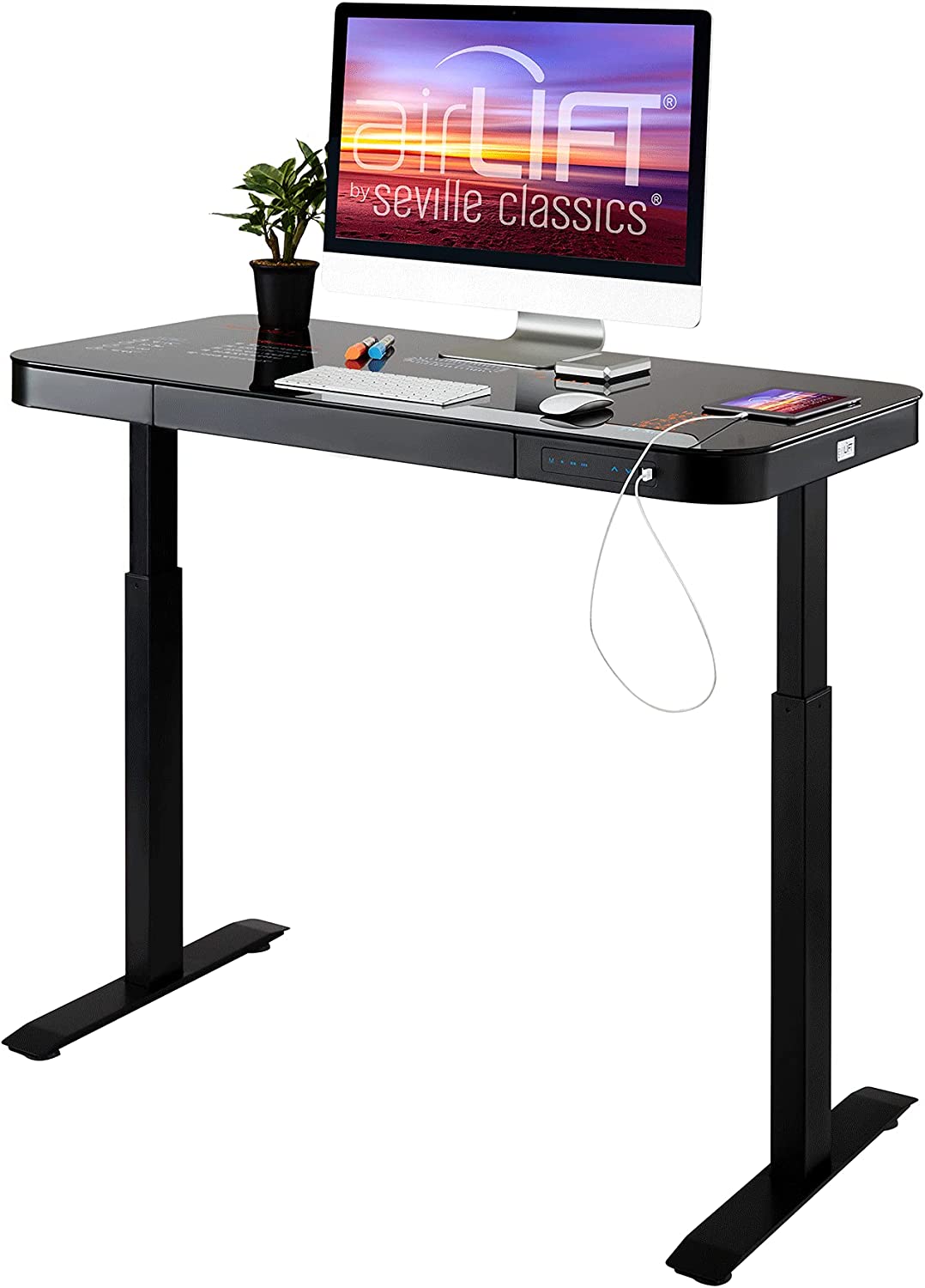 Airlift electric standing desk