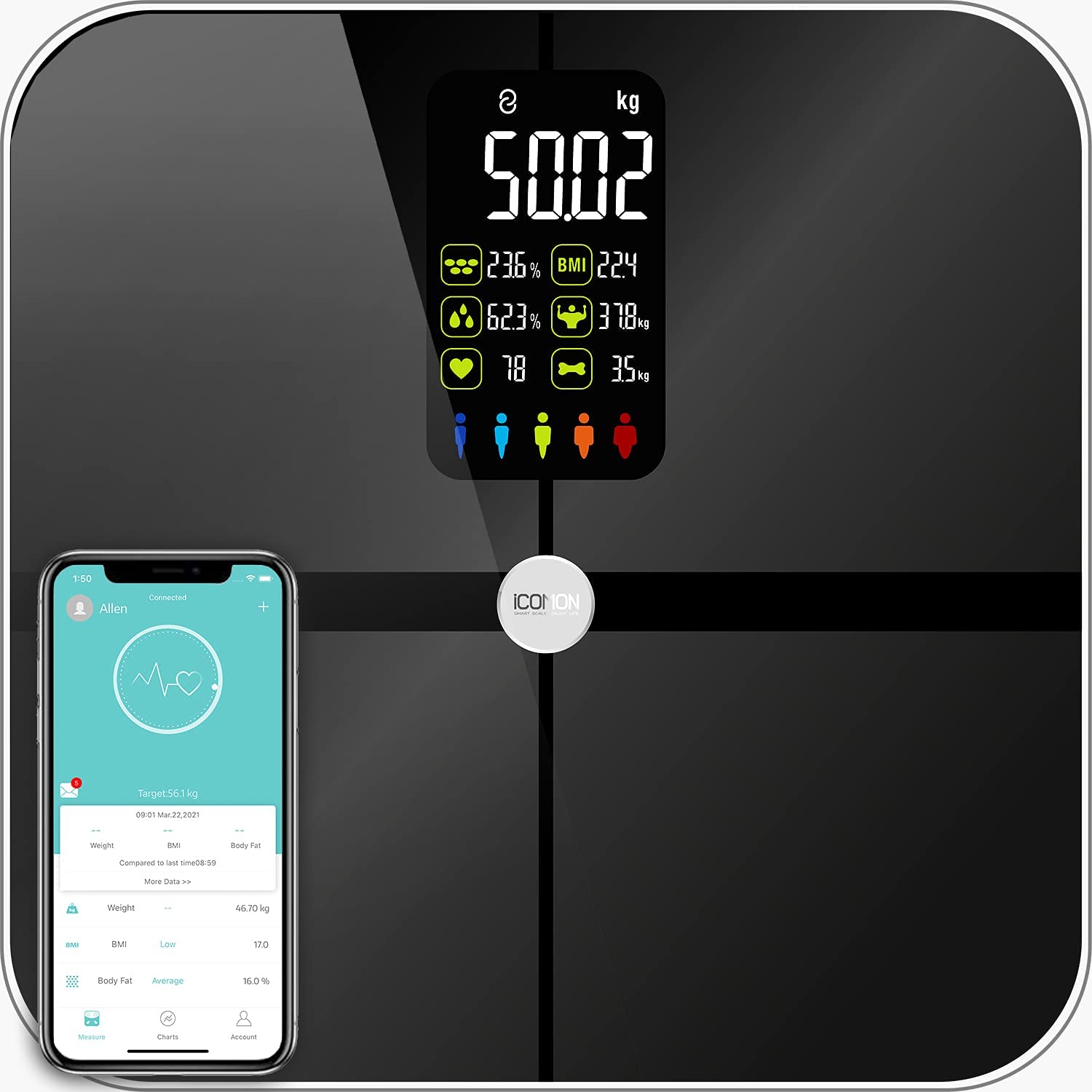 Wellue Bluetooth Body Fat Scale